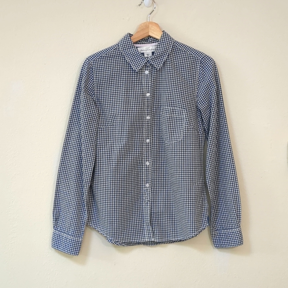 H&M Blue Checkered Button Up Shirt